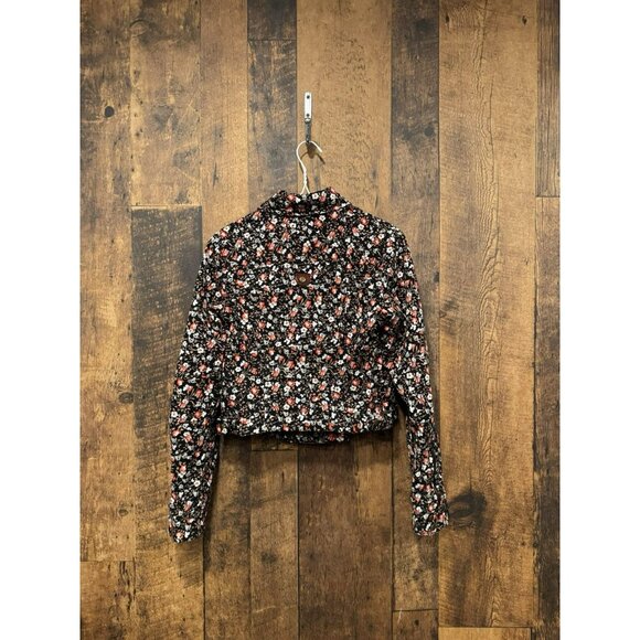 Anthropologie Floral Print "Cropped Tinsley Bomber Jacket" by Hei Hei Size 8 EUC - Picture 3 of 7